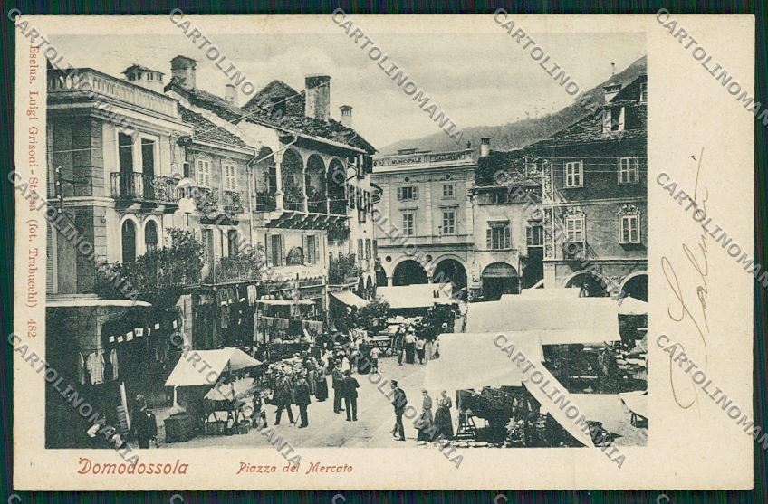 Verbania Domodossola Mercato cartolina QQ5382 – fronte