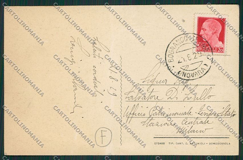 Verbania Bognanco cartolina QQ5427 – retro