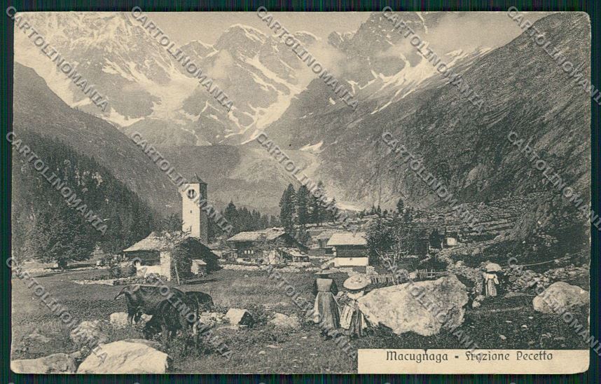 Verbania Macugnaga Pecetto cartolina QQ5472 – fronte