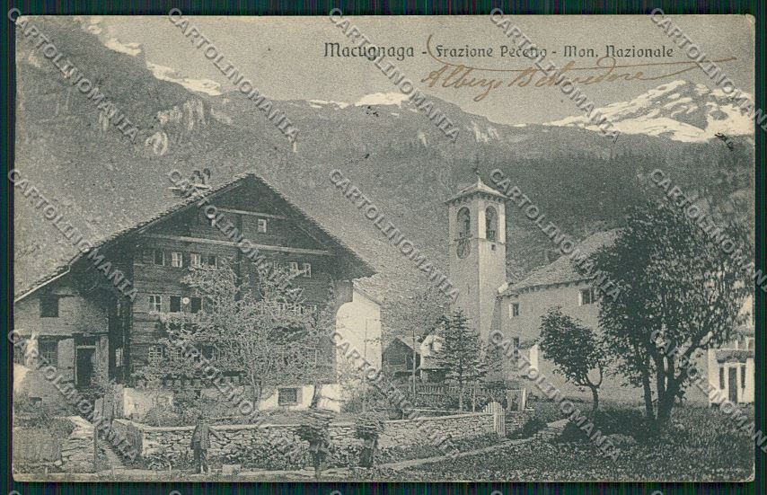 Verbania Macugnaga Pecetto cartolina QQ5488 – fronte