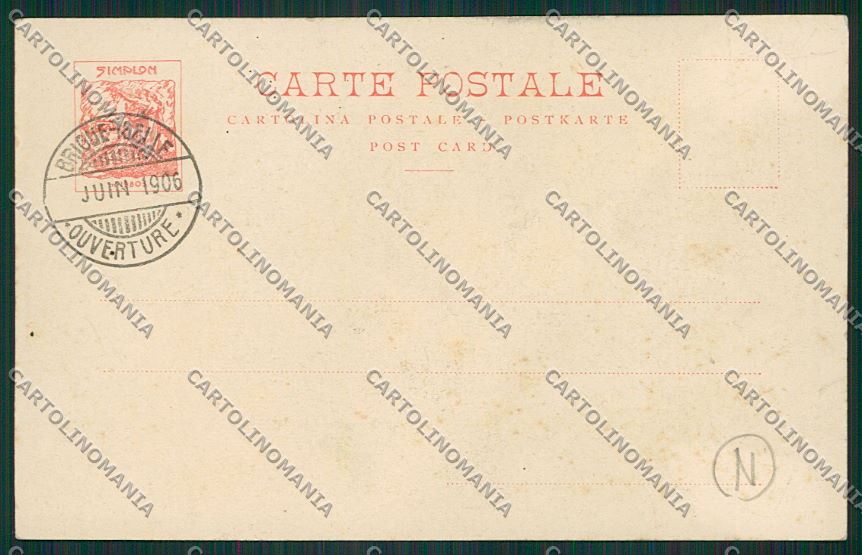 Verbania Sempione Cantiere Traforo cartolina QQ5605 – retro
