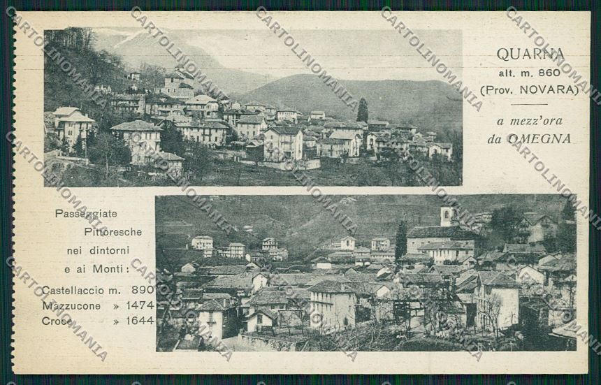 Verbania Valstrona Quarna cartolina QQ5626 – fronte