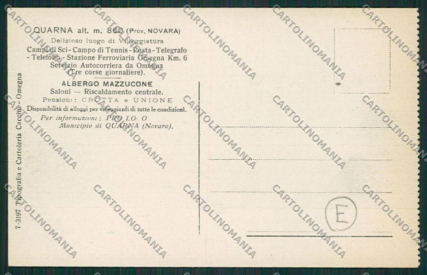 Verbania Valstrona Quarna cartolina QQ5626 – retro