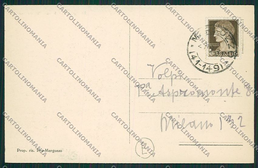 Verbania Lago di Mergozzo Mergozzo cartolina QQ5650 – retro