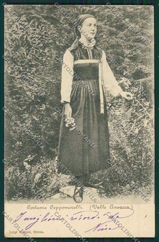 Verbania Vall'Anzasca Ceppomorelli Costumi cartolina QQ5666 – fronte