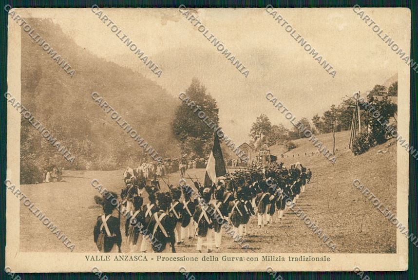 Verbania Vall'Anzasca Milizia Napoleonica Calasca ABRASA cartolina QQ5668 – fronte