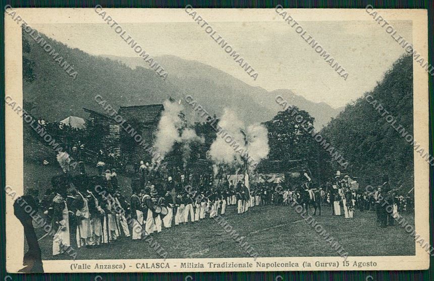 Verbania Vall'Anzasca Milizia Napoleonica Calasca MACCHIA cartolina QQ5669 – fronte