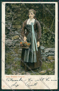 Verbania Vall'Anzasca Costumi PIEGHINE cartolina QQ5675 – fronte