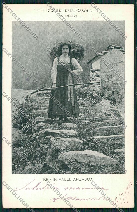 Verbania Vall'Anzasca Costumi cartolina QQ5682 – fronte