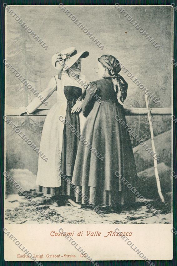 Verbania Vall'Anzasca Costumi cartolina QQ5684 – fronte