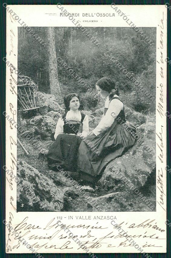 Verbania Vall'Anzasca Costumi cartolina QQ5687 – fronte