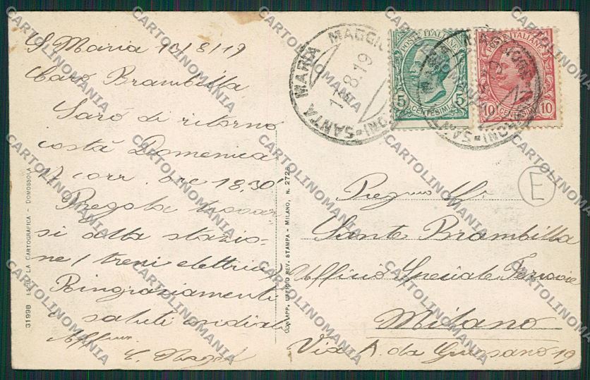 Verbania Valle Vigezzo Santa Maria Maggiore ABRASA cartolina QQ5711 – retro