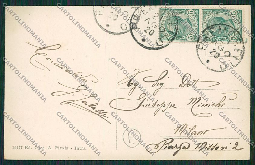 Verbania Premosello Lovetto cartolina QQ5731 – retro