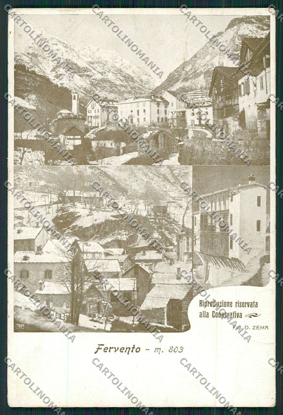 Verbania Fervento Nevicata cartolina QQ5748 – fronte