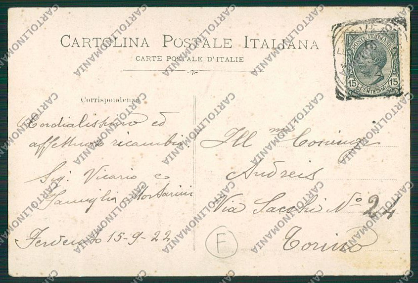 Verbania Fervento Nevicata cartolina QQ5748 – retro