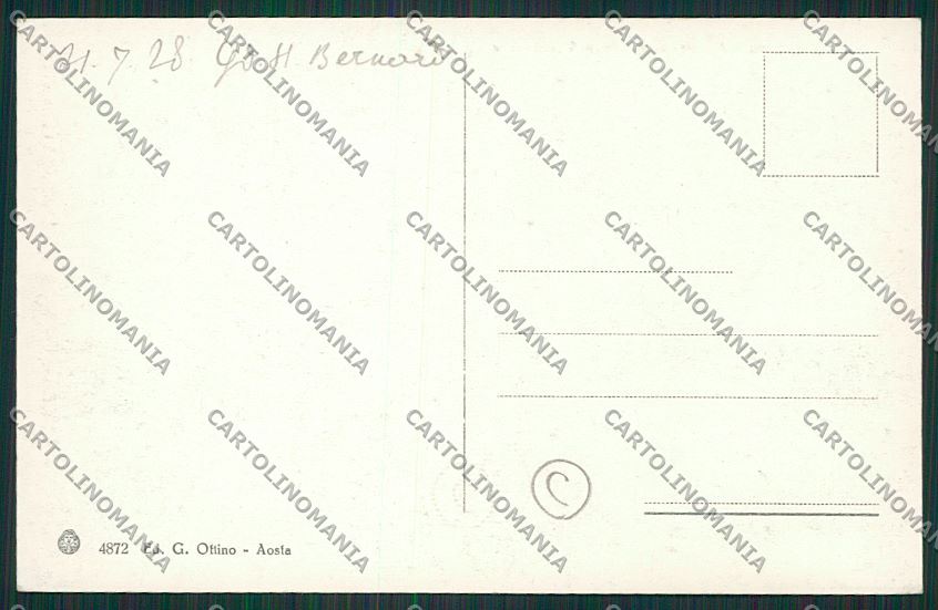 Aosta città cartolina QQ5766 – retro