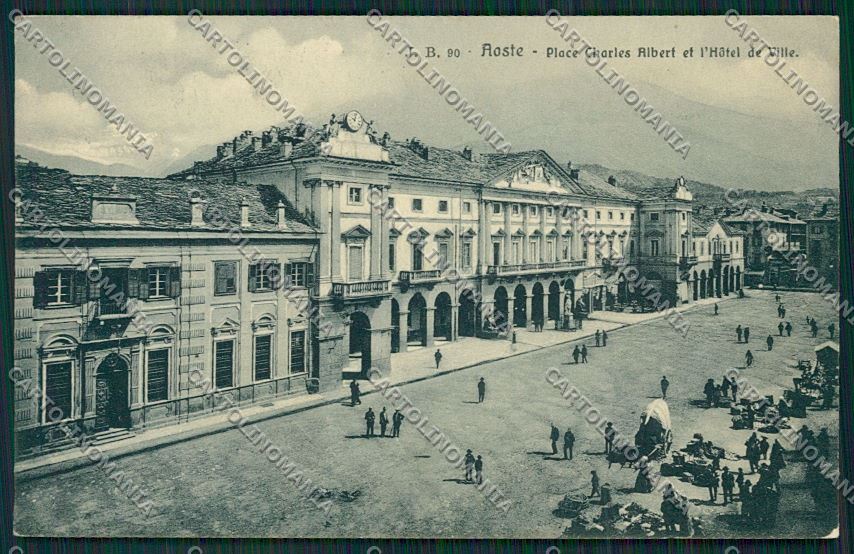 Aosta città PIEGHINA cartolina QQ5773 – fronte