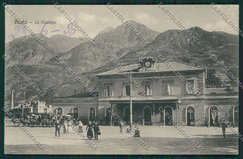 Aosta città Stazione cartolina QQ5801 – fronte