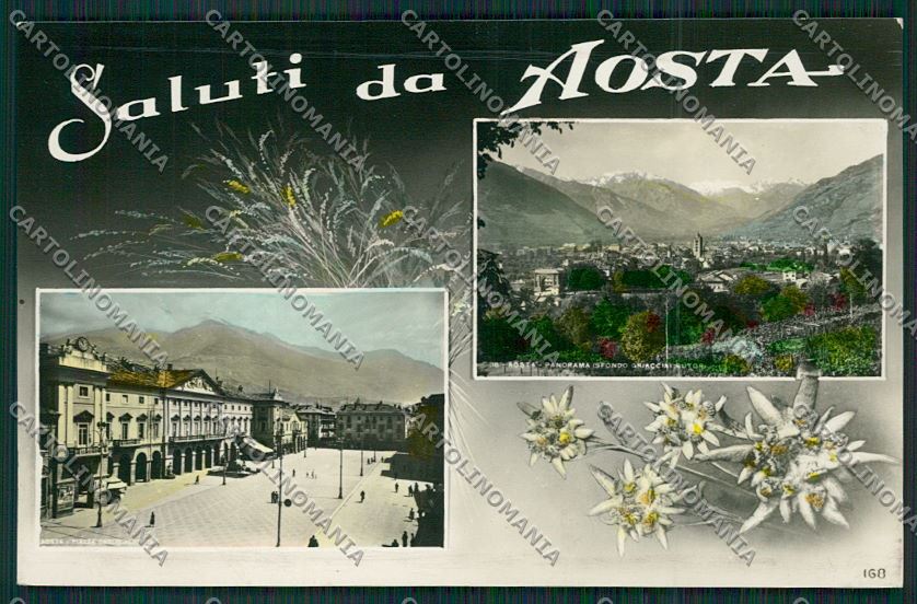 Aosta città Saluti da Foto cartolina QQ5802 – fronte
