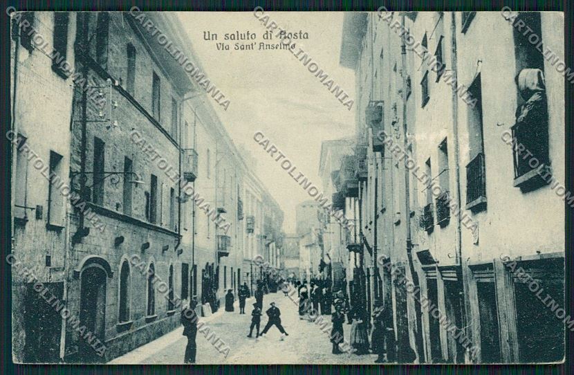 Aosta città PIEGA cartolina QQ5806 – fronte