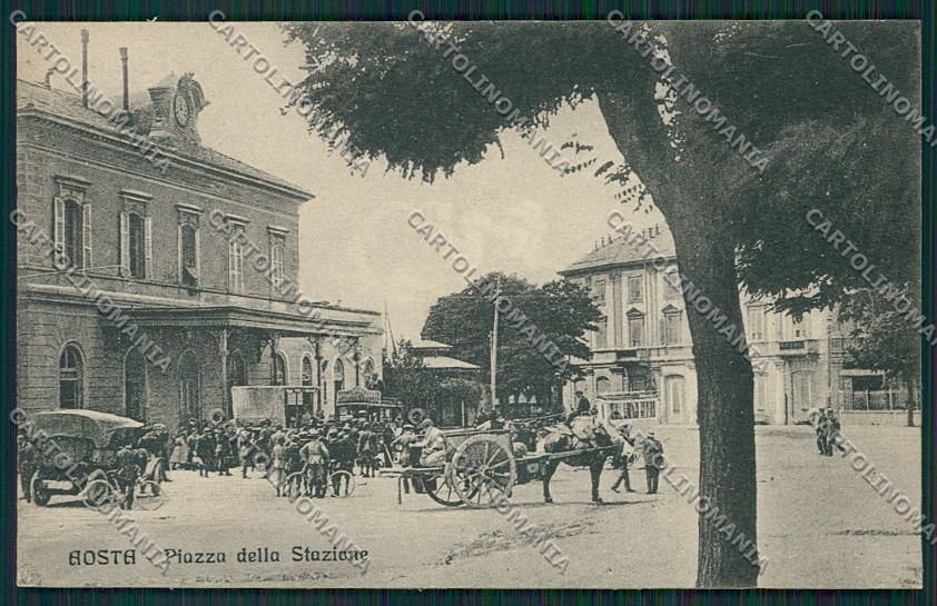 Aosta città Stazione cartolina QQ5809 – fronte