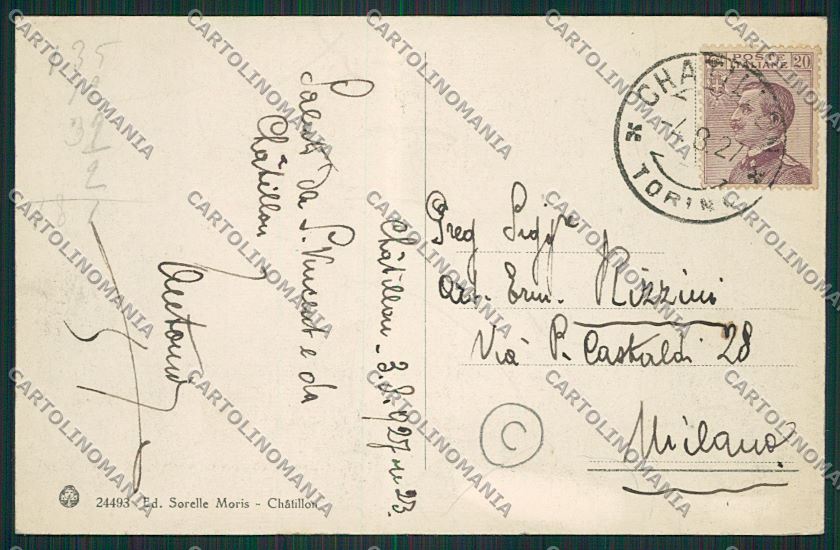Aosta Chattillon cartolina QQ5813 – retro