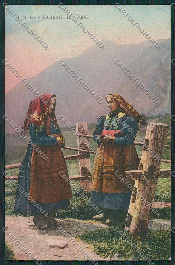Aosta Cogne Costumi cartolina QQ5828 – fronte
