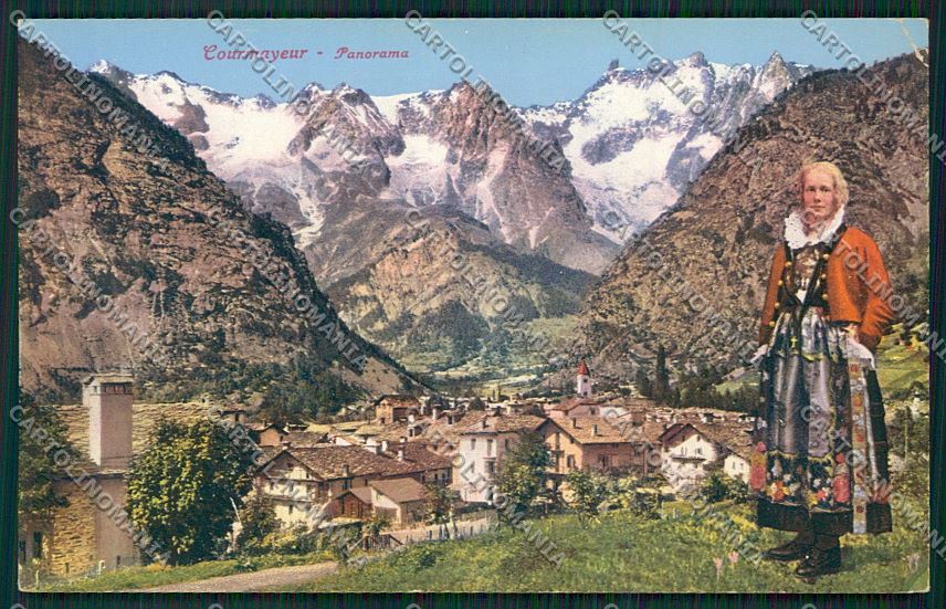 Aosta Courmayeur Costumi cartolina QQ5840 – fronte