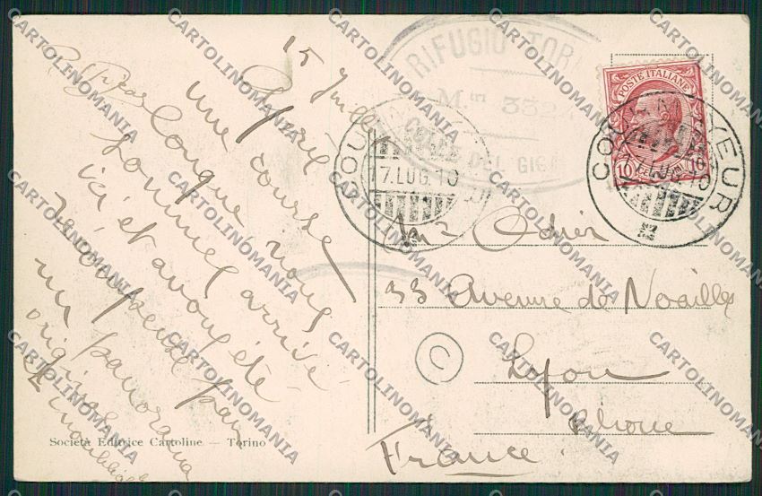 Aosta Courmayeur Rifugio Torino cartolina QQ5843 – retro