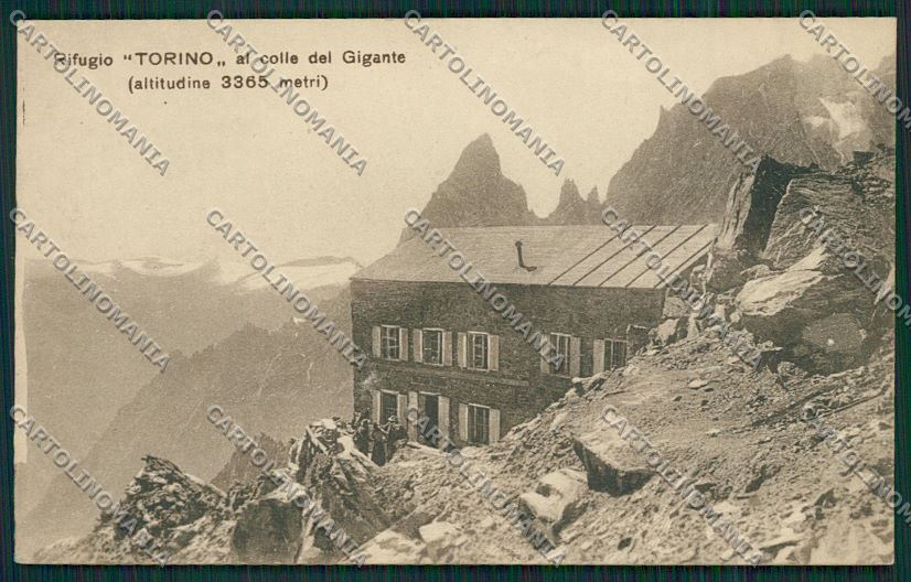 Aosta Courmayeur Rifugio Torino PIEGHINA cartolina QQ5844 – fronte