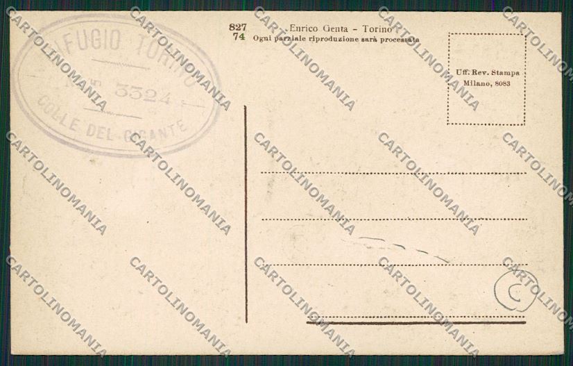 Aosta Courmayeur Rifugio Torino PIEGHINA cartolina QQ5844 – retro