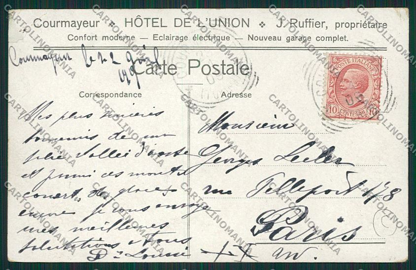 Aosta Courmayeur cartolina QQ5846 – retro