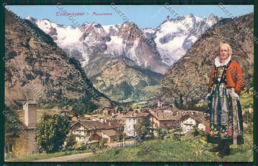 Aosta Courmayeur Costumi cartolina QQ5847 – fronte