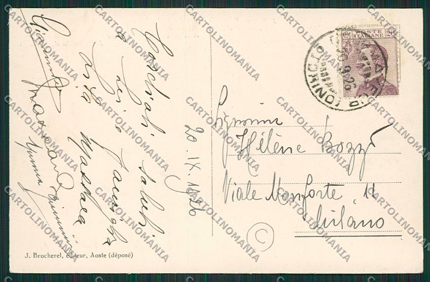 Aosta Courmayeur cartolina QQ5848 – retro