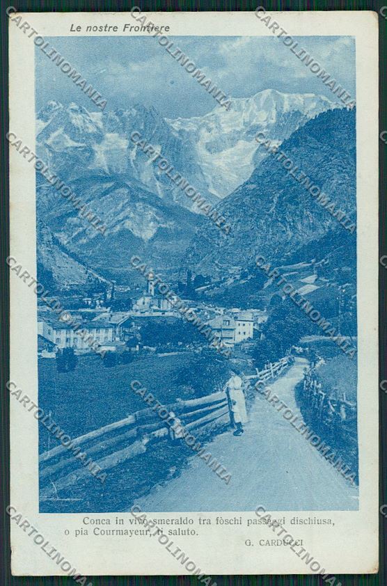 Aosta Courmayeur Carducci cartolina QQ5852 – fronte