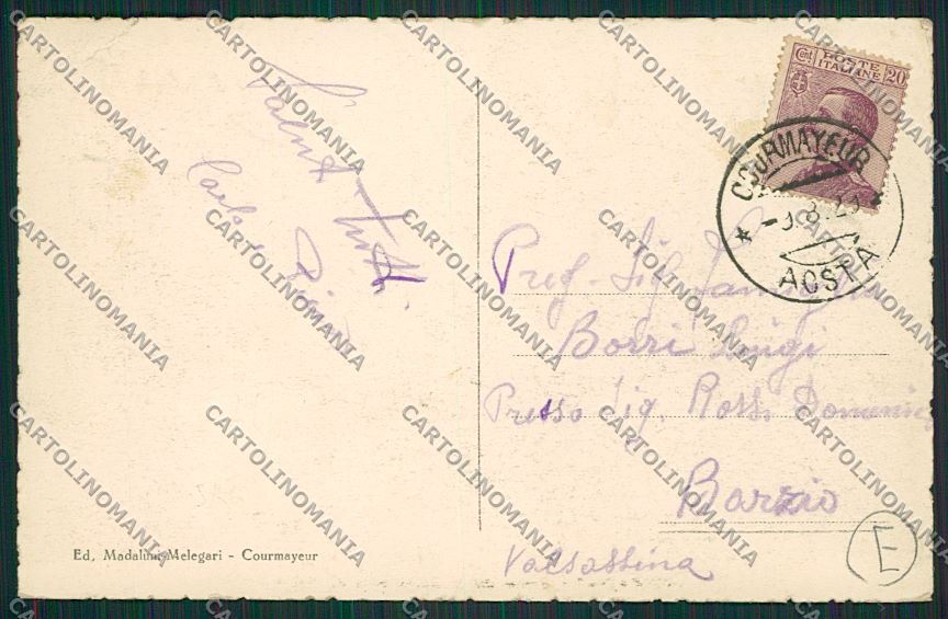 Aosta Courmayeur cartolina QQ5857 – retro