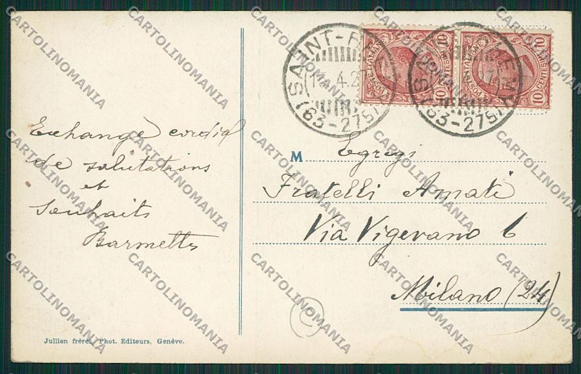 Aosta Gran San Bernardo Cane cartolina QQ5869 – retro