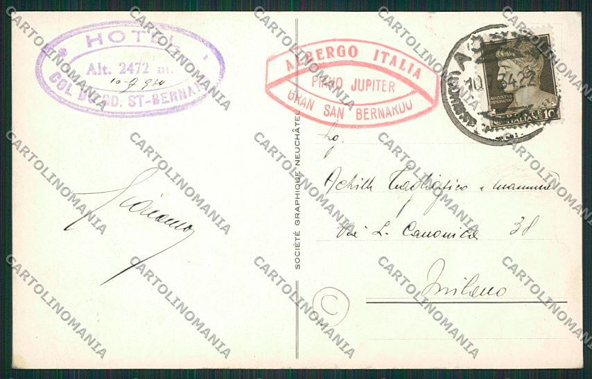 Aosta Gran San Bernardo Cane cartolina QQ5870 – retro