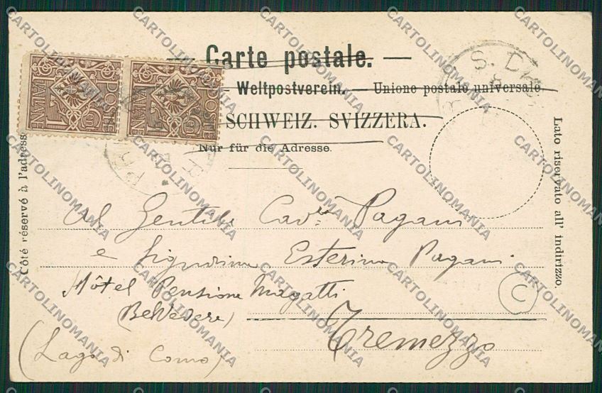 Aosta Gran San Bernardo cartolina QQ5872 – retro