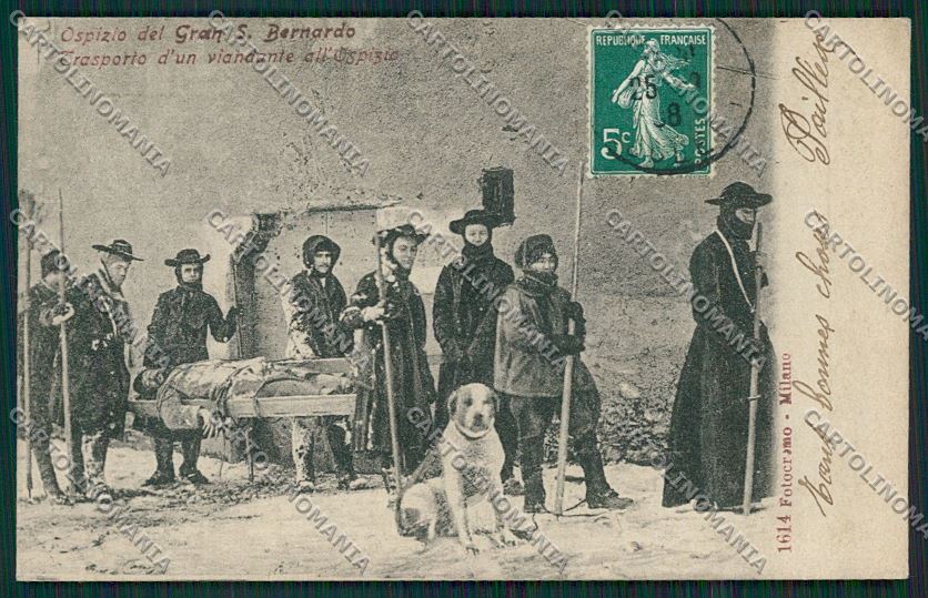 Aosta Gran San Bernardo Cane cartolina QQ5890 – fronte