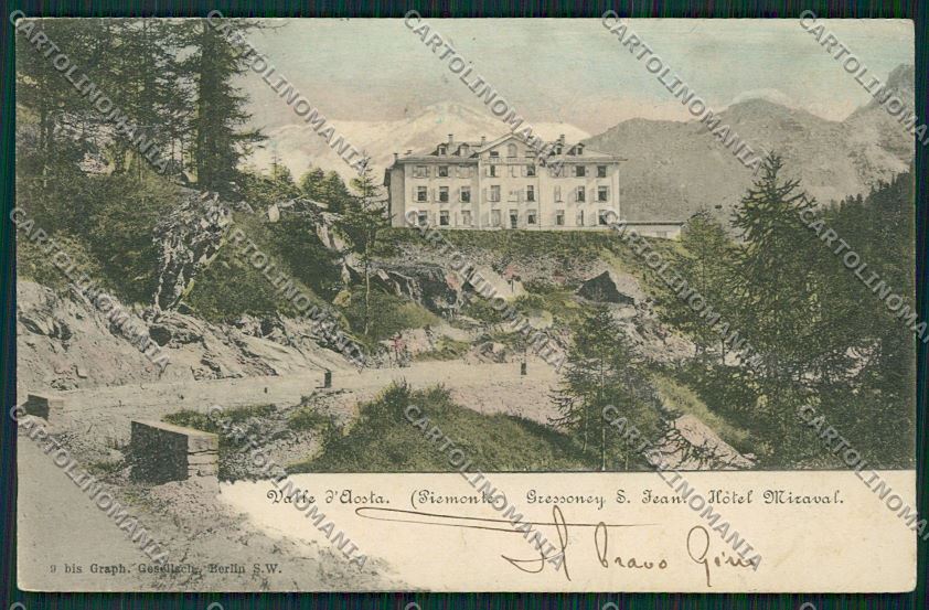 Aosta Gressoney Saint Jean cartolina QQ5892 – fronte