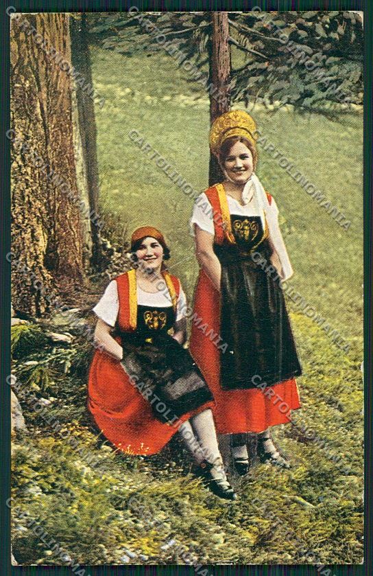 Aosta Gressoney Costumi cartolina QQ5895 – fronte