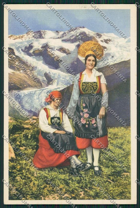 Aosta Gressoney Costumi cartolina QQ5896 – fronte