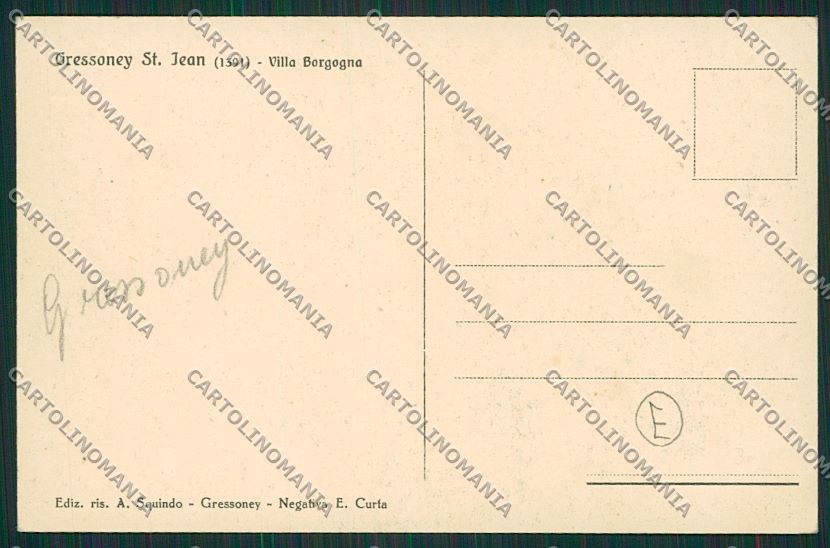 Aosta Gressoney Saint Jean cartolina QQ5902 – retro