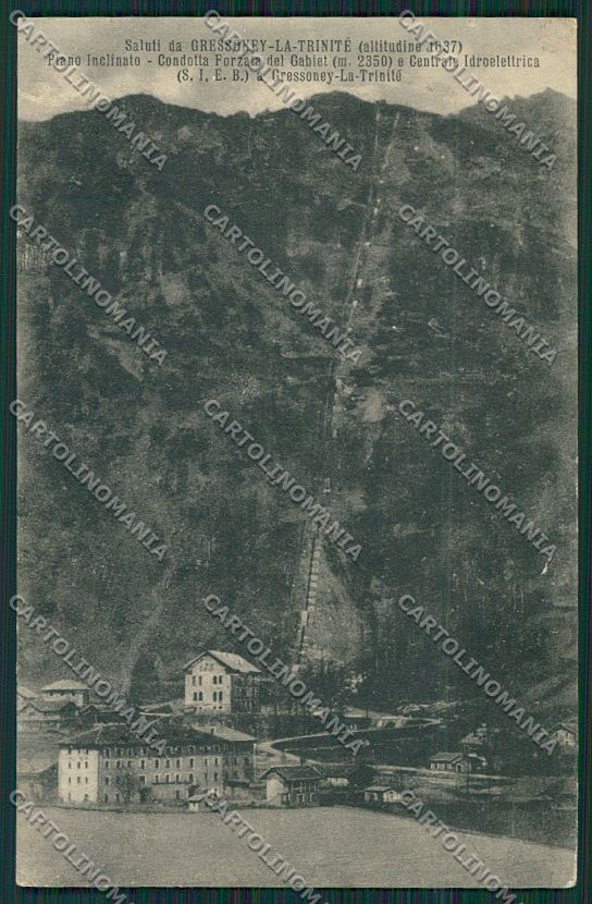 Aosta Gressoney La Trinite Genta cartolina QQ5907 – fronte