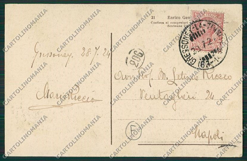 Aosta Gressoney La Trinite Genta cartolina QQ5907 – retro