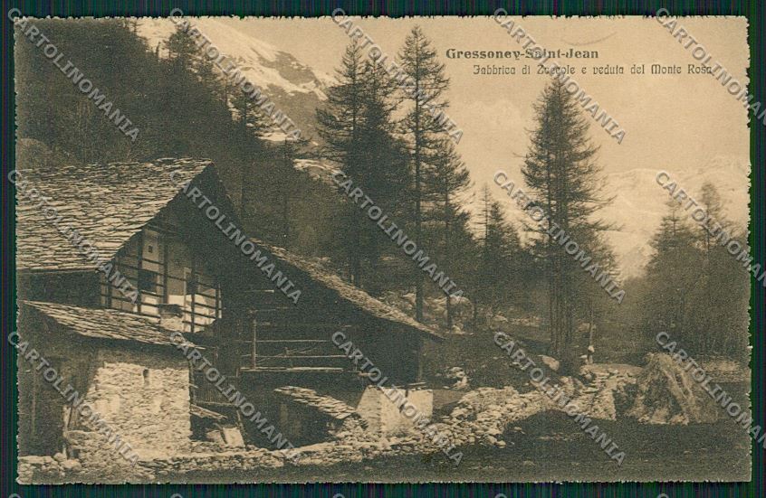 Aosta Gressoney Monte Rosa PIEGA cartolina QQ5908 – fronte