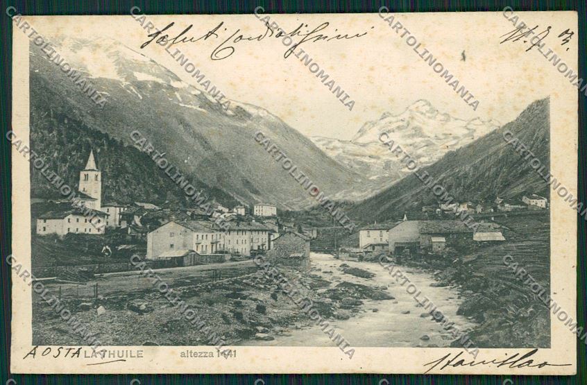 Aosta La Thuile cartolina QQ5913 – fronte