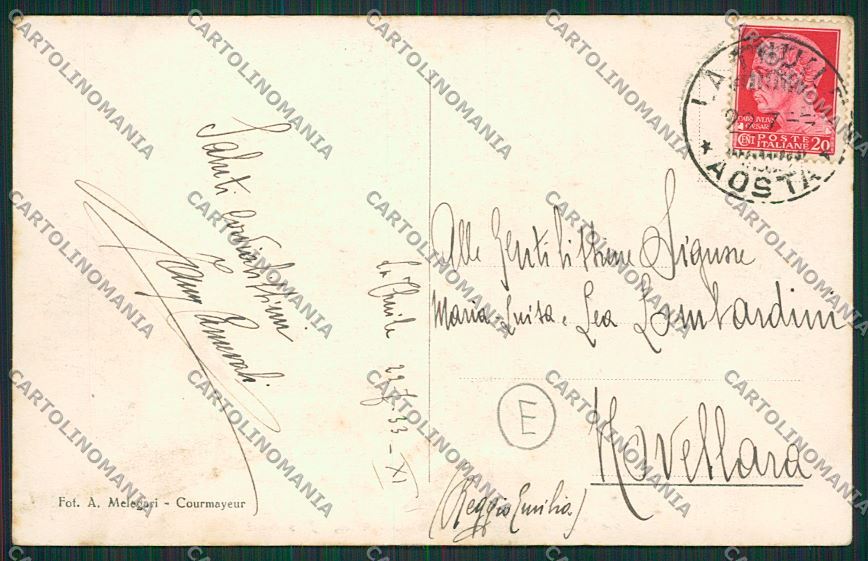 Aosta La Thuile cartolina QQ5923 – retro
