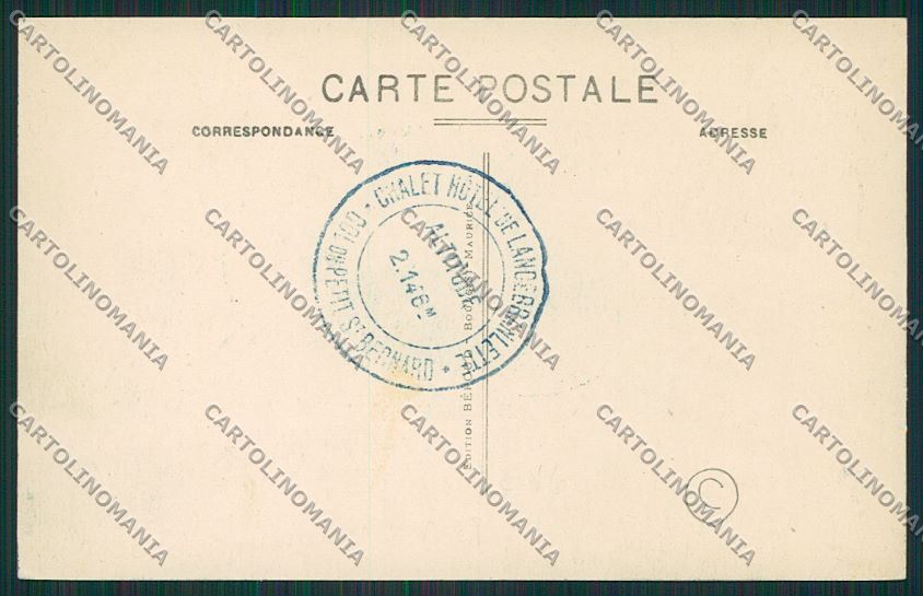 Aosta Piccolo San Bernardo cartolina QQ5927 – retro